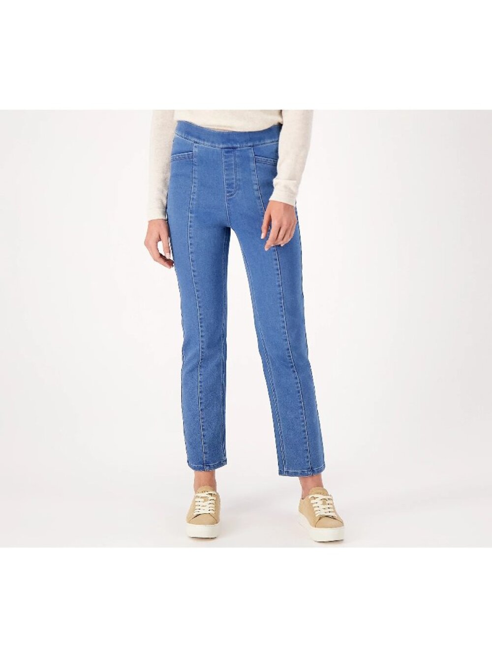 Isaac Mizrahi Live Jeans Size 30 Petite Plus Divine Denim Ankle Medium Indigo NE